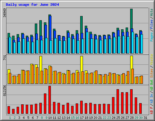 Daily usage for June 2024