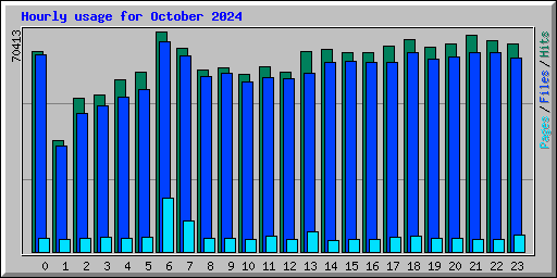 Hourly usage for October 2024